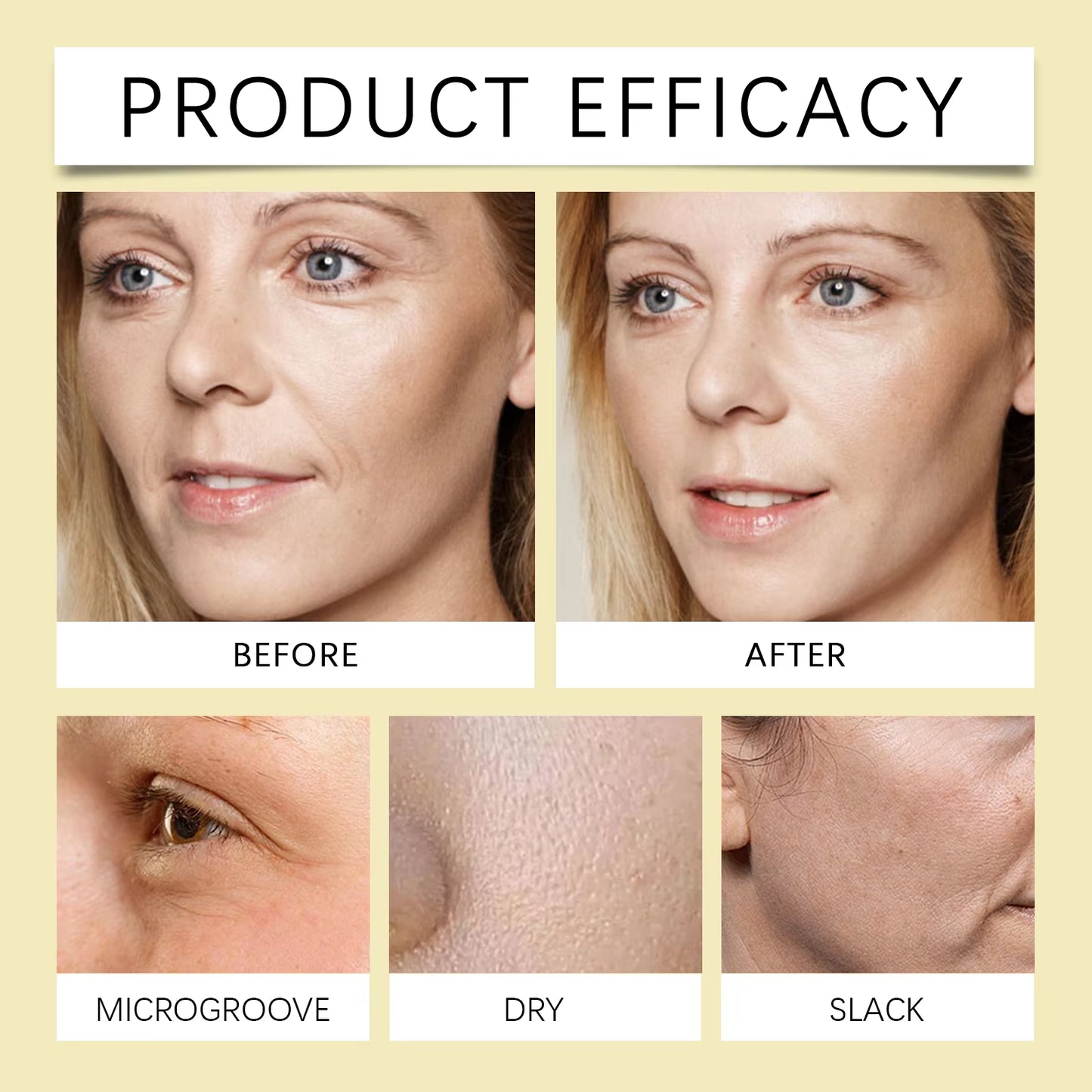 Anti-Wrinkle Firming Serum Skin Tightening Elasticity Boost Fine Lines Reduction Fast Absorbing Non-Greasy All Skin Types