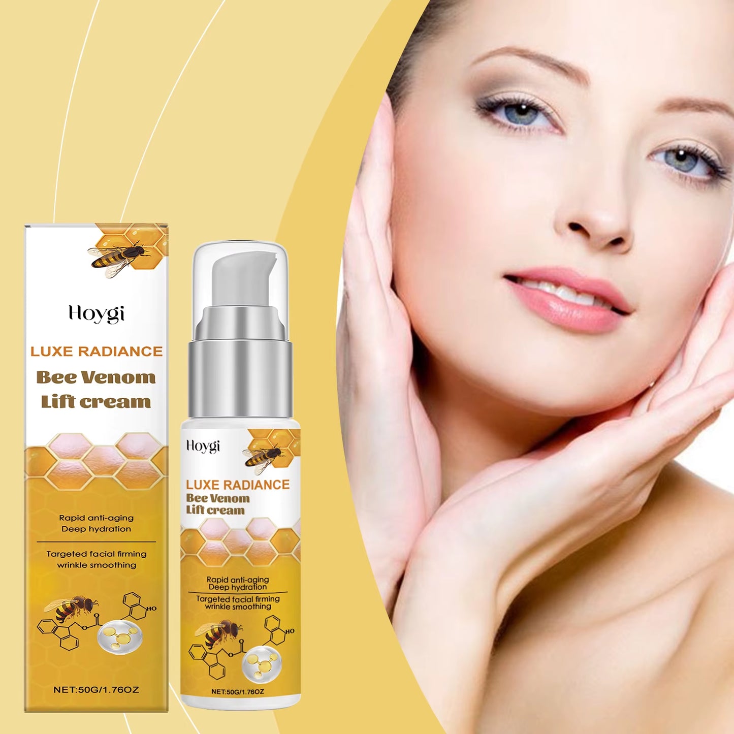 Bee Venom Cream for Face Remove Wrinkles Lifting Firming Improve Skin Sagging Tightening Nourishing Repair Facial Skin Care 50G