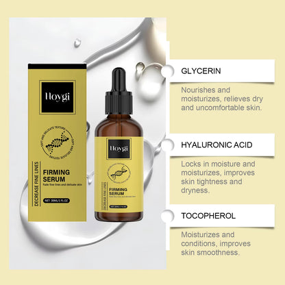Anti-Wrinkle Firming Serum Skin Tightening Elasticity Boost Fine Lines Reduction Fast Absorbing Non-Greasy All Skin Types